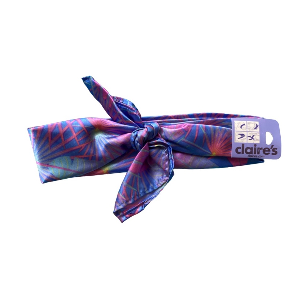 Claires Purple and Pink Tie Dye Scarf